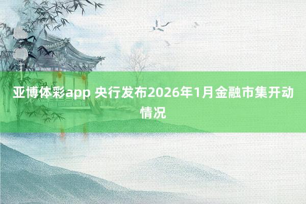 亚博体彩app 央行发布2026年1月金融市集开动情况